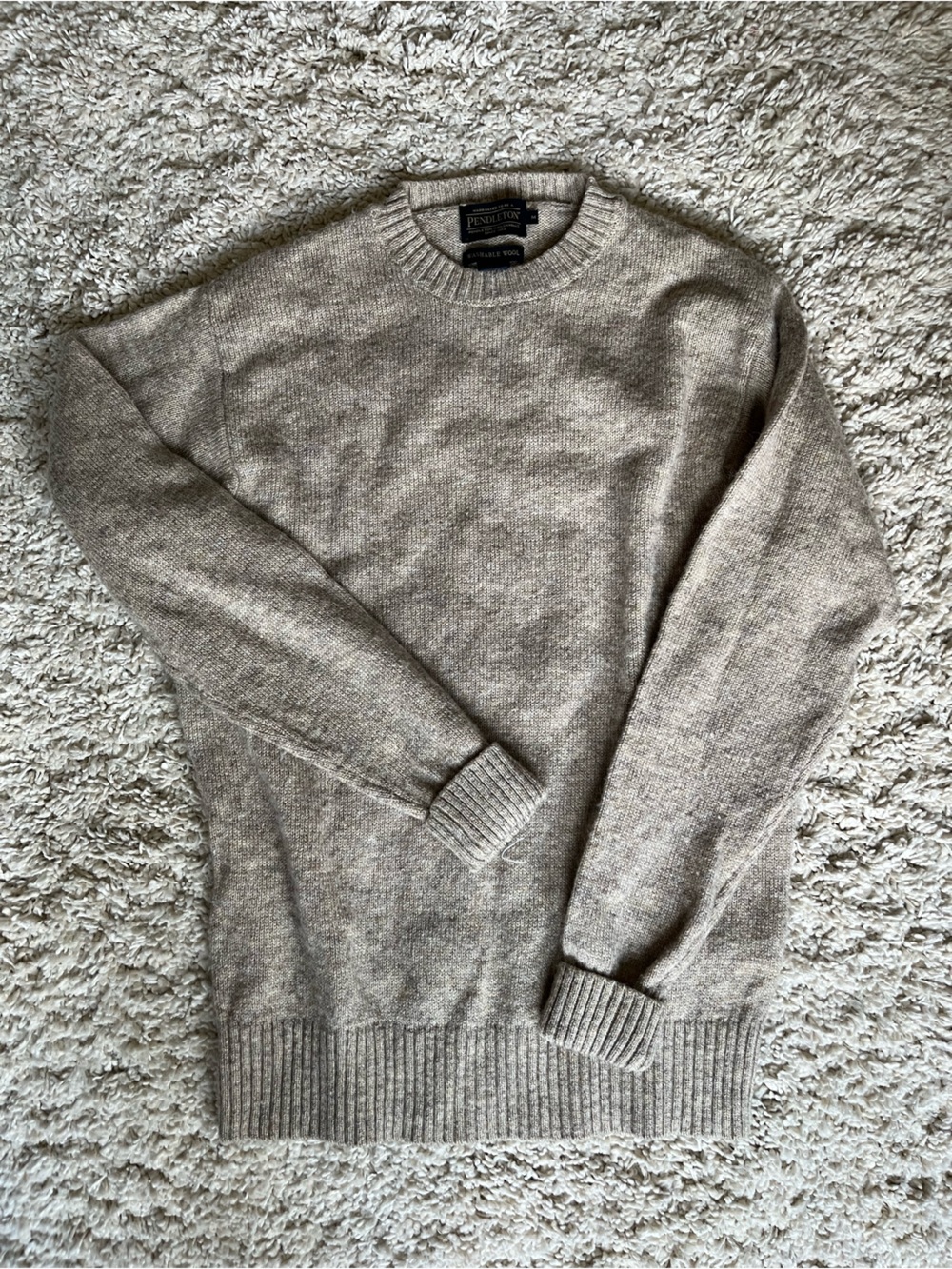 Pendleton Beige Cream Wool Sweater